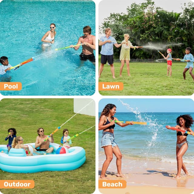 Detalle 2 de JOYIN 18 Pack 16.5\" Water Gun Squirt Blasters (18-Piece Outdoor Water Toy Set)