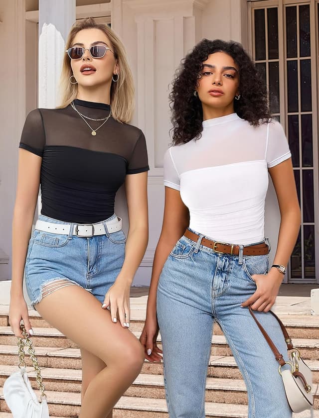 Detalle 1 de Avidlove mesh bodysuit turtle neck