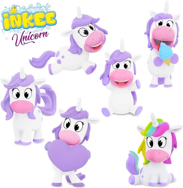 Detalle de INKEE Geschenkbox Unicorn – Box mit 6 Badebomben für Kinder mit Überraschung