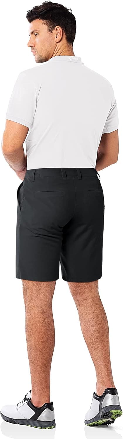 Detalle de 33,000ft Men’s Golf Shorts 9" Dry Fit Stretch UPF 50+ with 4-Way Stretch, 4 Pockets and Tee Holders