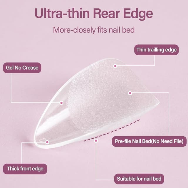 Thumbnail 4 de Misssix Short Almond Gel Nail Tips Kit 216Pcs