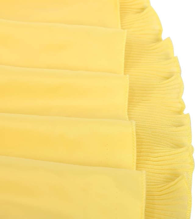 Detalle 2 de Sunny Fashion Mädchen Kleid mit Rüsche, Cap Sleeve, Gürtel – solid für Festzug, Hochzeit & formelle Anlässe (Gr. 116–158)