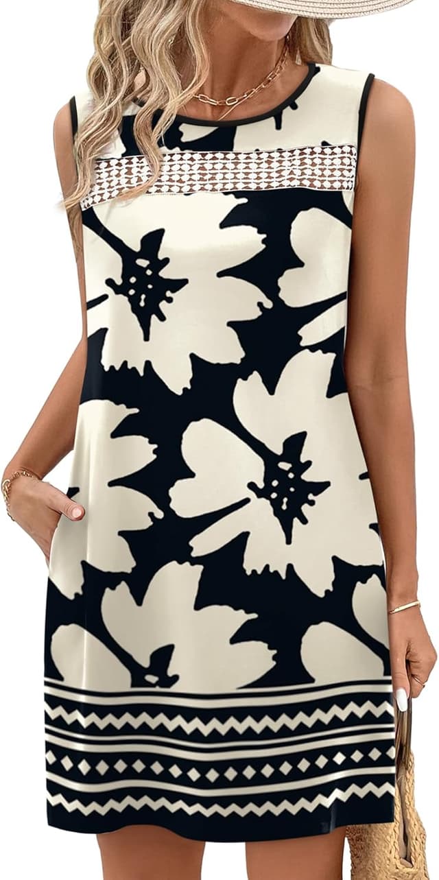 Detalle 2 de WIHOLL lace tank mini dress with pockets