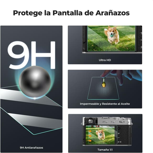 Thumbnail 2 de K&F CONCEPT Protector pantalla para Fujifilm X100V 3 unidades