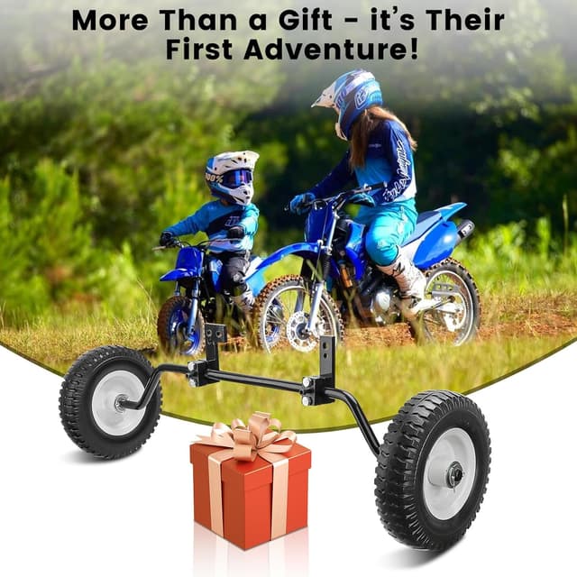 Thumbnail 6 de Dirt Bike Training Wheels for 50cc Kids Bikes (PW 50, Razor MX125/MX350) – Stainless Steel Stabilizers, Black