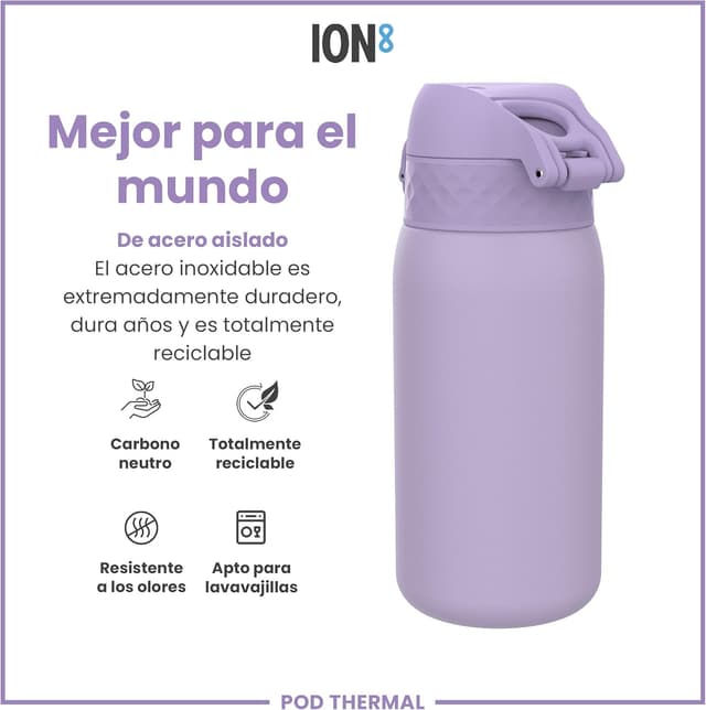 Thumbnail 5 de ION8 Botella Térmica Agua Niños 🧊, 320ml, Sin Fugas, Fácil Abrir