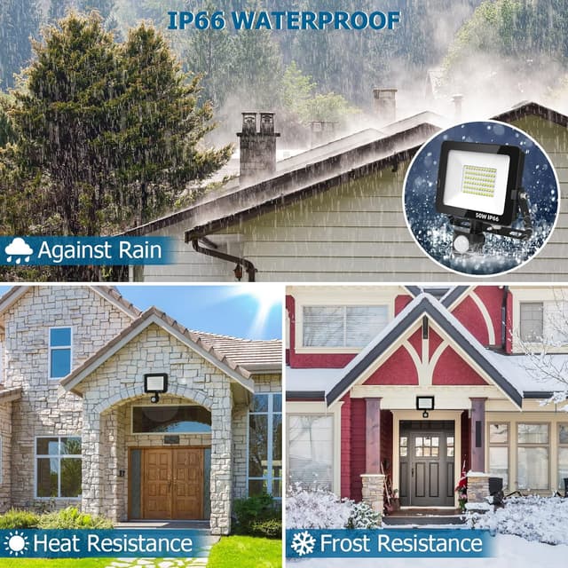 Detalle 2 de Aomeya Motion Sensor Outdoor Security Light 50W