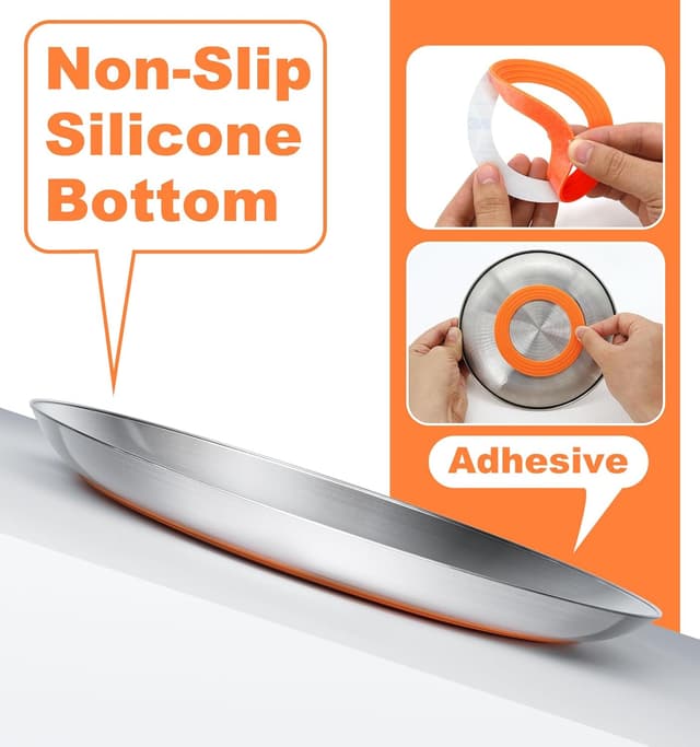 Detalle de Supet cat food bowls 6.7 inch stainless set