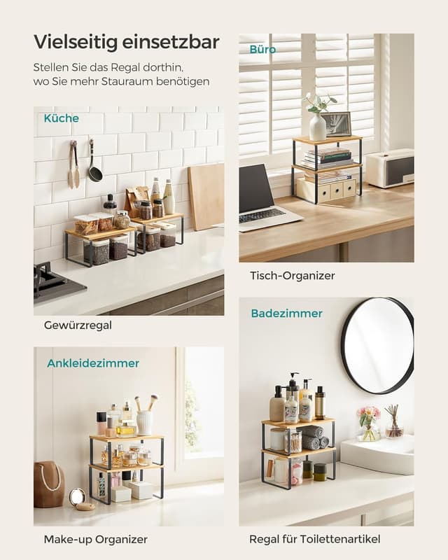 Thumbnail 6 de SONGMICS Gewürzregal KCS02NB 2er Set Küche