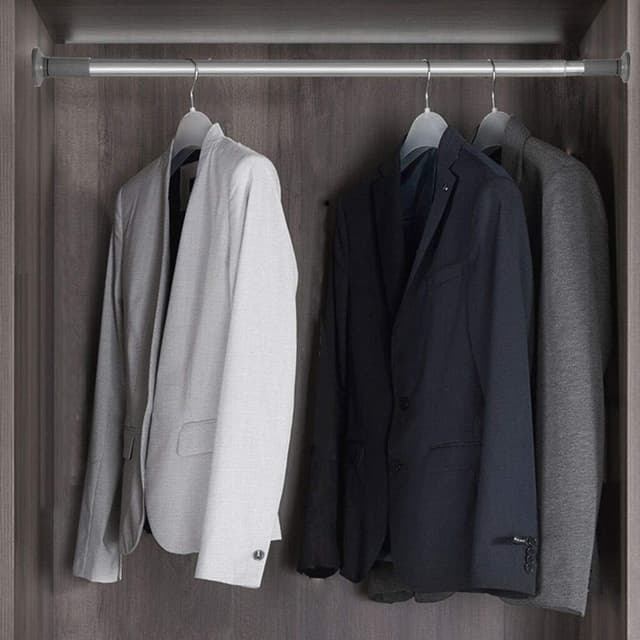 Detalle 2 de Tringle à rideau extensible SuoAirNuo 92–430 à tension (acier inox) sans perçage, diamètre 32 mm