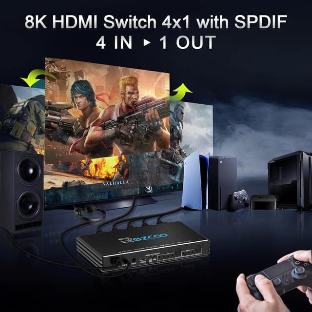 Thumbnail 2 de Switch HDMI 2.1 4x1 4K@120Hz Estrattore audio