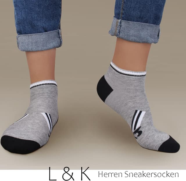 Detalle de L&K 10/12 : paire de chaussettes de sport homme en coton respirant multicolores 2121VA