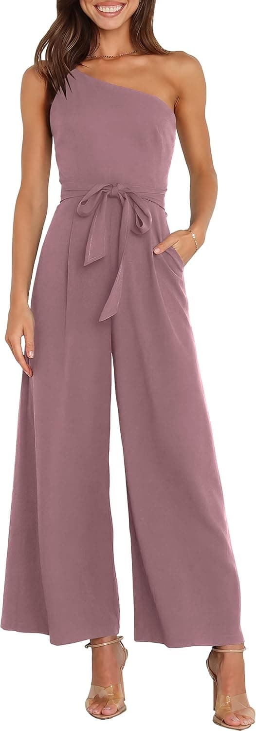 Detalle de ANRABESS One-Shoulder Dressy Jumpsuit