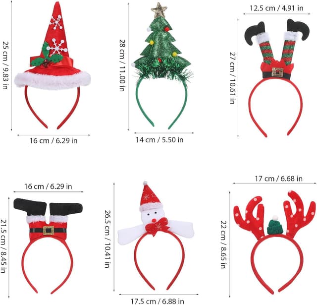Detalle 2 de Christmas headband set 6 pcs