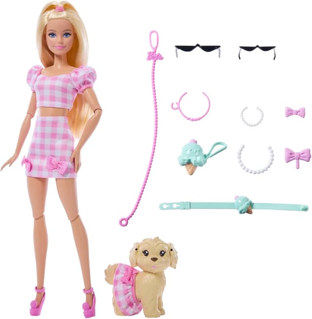 Thumbnail 4 de Barbie JFP36 Poupée Looks Assortis 👗🐶📸
