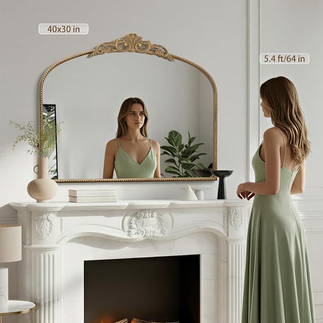 Thumbnail 2 de Micasso Large Gold Antique Mirror 40"x30" 🪞