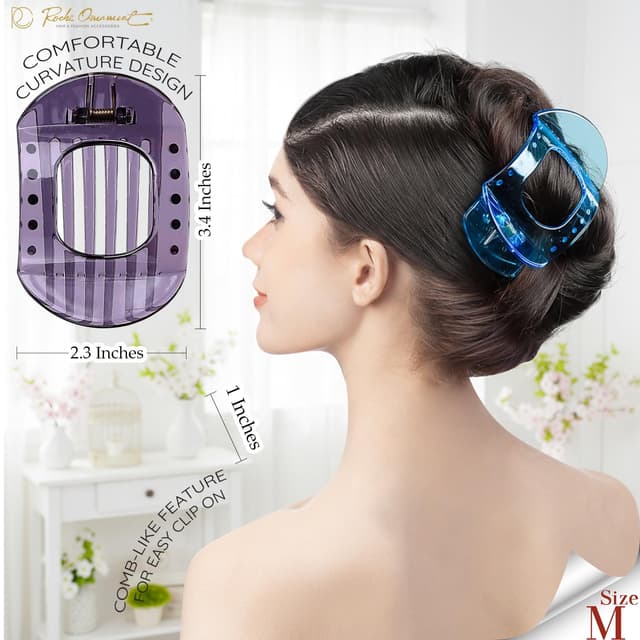 Detalle de RC ROCHE 6 Flache Haarklammern für dichtes Haar