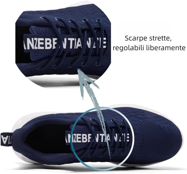 Detalle de TIANZEBEN Herren Turnschuhe: atmungsaktive Sneaker für Fitness, Walken & Freizeit