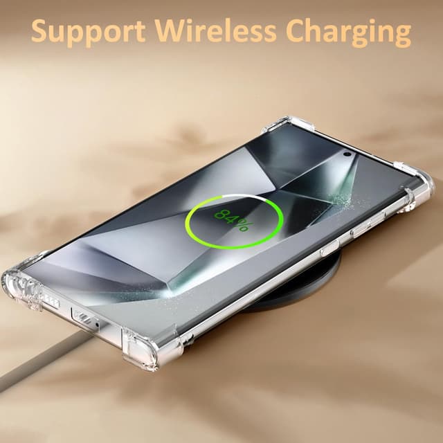 Thumbnail 6 de CAROKI Clear Case for Samsung Galaxy S24 Ultra (6.8") with Wildflower Pattern – Shockproof TPU bumper cover