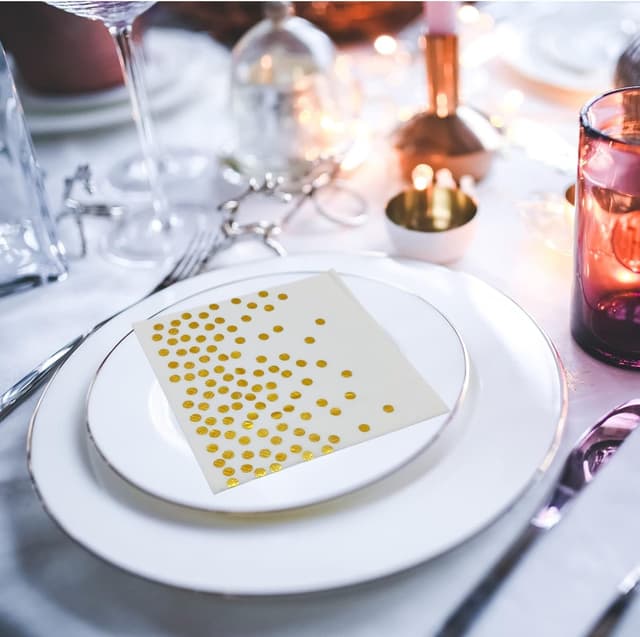 Thumbnail 6 de CEILIWEN White and Gold Napkins 100 Pack