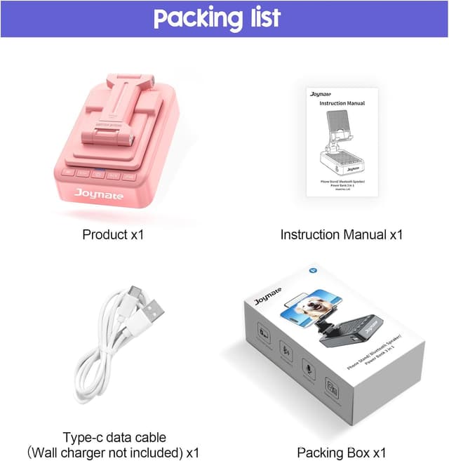 Thumbnail 6 de Joymate 3-in-1 Bluetooth phone stand 5000mAh