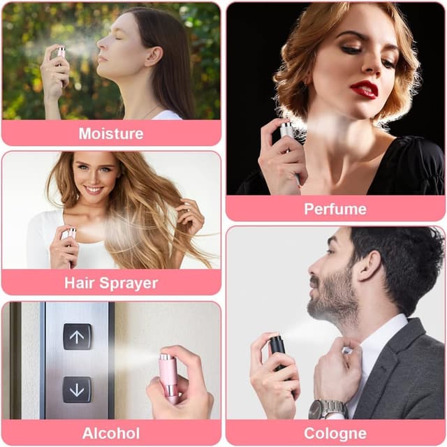 Thumbnail 6 de ACWOO 3 pezzi mini bottiglia di profumo da 10 ml con atomizzatore portatile