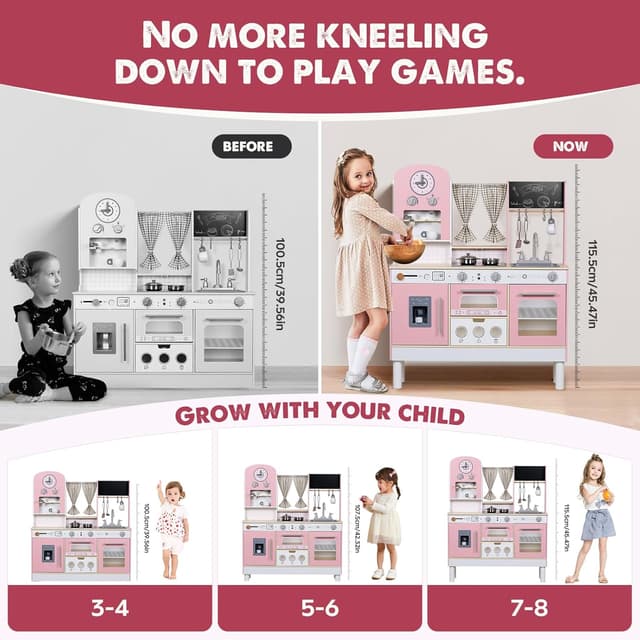 Thumbnail 2 de EDUBEBO Kids Kitchen playset Adjustable Height for Ages 3-8 🍽