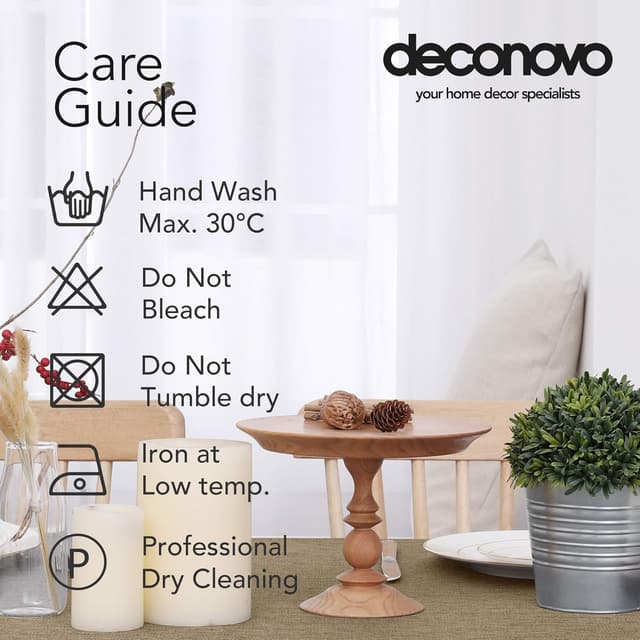 Detalle 1 de Deconovo tovaglia effetto lino 150x240 cm