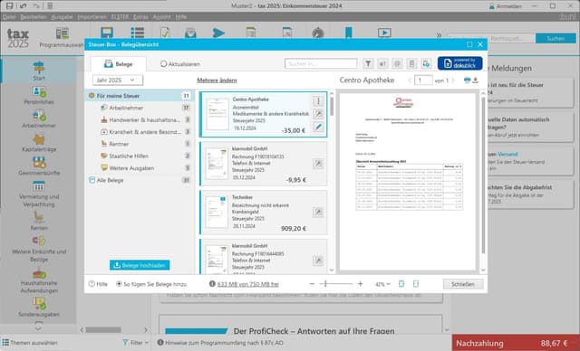 Thumbnail 6 de Tax 2025 DVD Box Steuererklärung 2024 📀