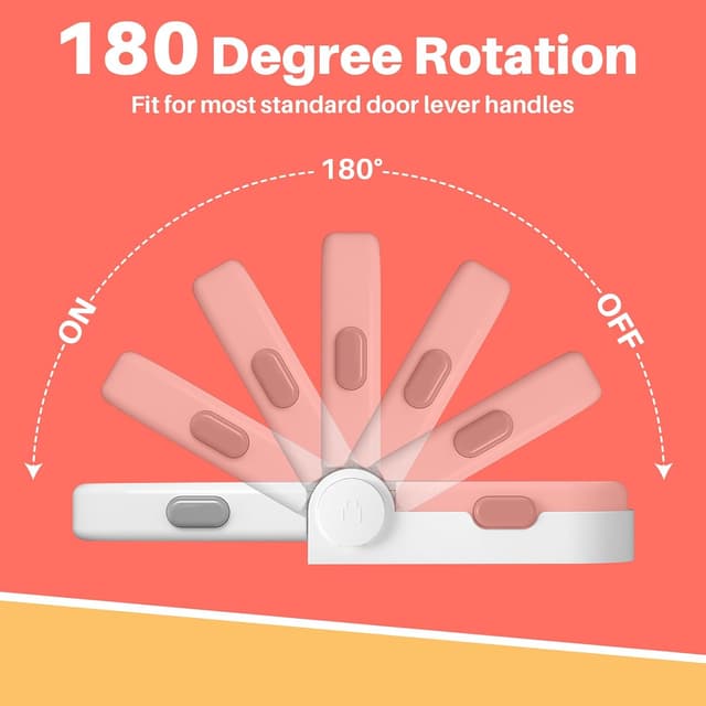 Thumbnail 4 de REDTRON Door Lever Lock 4-pack for doors 🔐