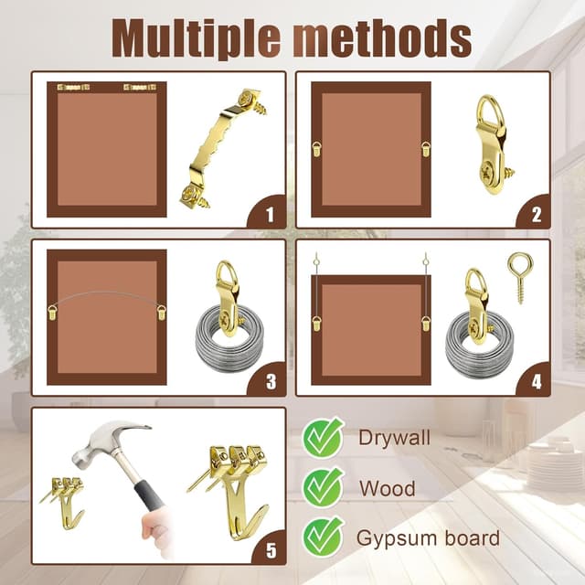 Detalle de ojussa 300pcs Picture Hanging Kit