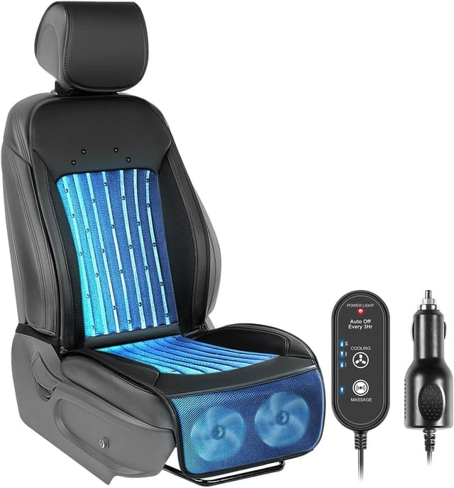 Detalle de Paffenery 2026 Upgraded Cooling Car Seat Cover (Front) with 8 Turbo Fans, 12V–24V