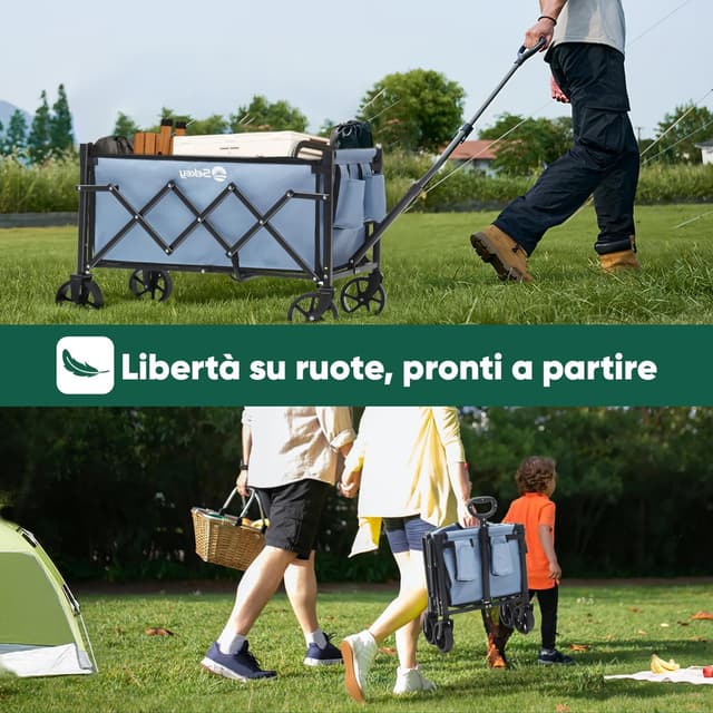 Thumbnail 3 de Sekey Carrello pieghevole 60L 80KG Blu