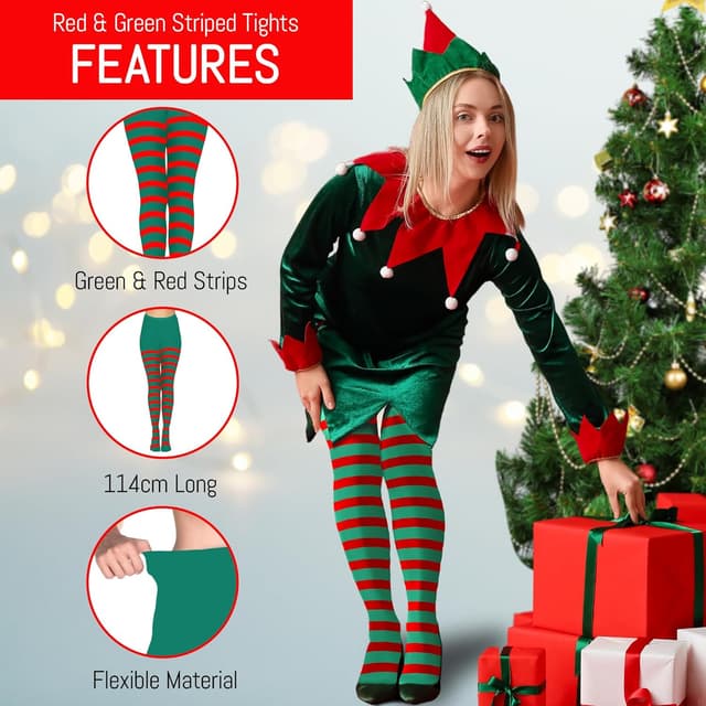 Detalle de REDSTAR Elf tights 2 pairs stripy 6-14