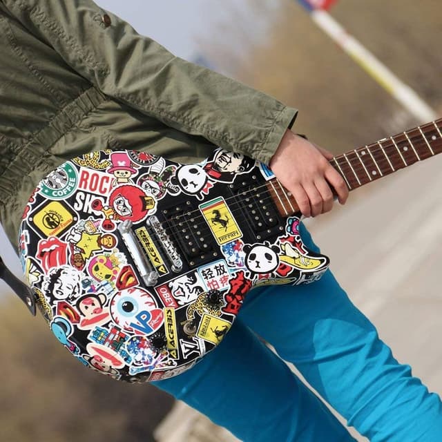 Detalle 2 de Cool Random Stickers Pack (55–500pcs) PVC vinyl waterproof laptop & skateboard decals