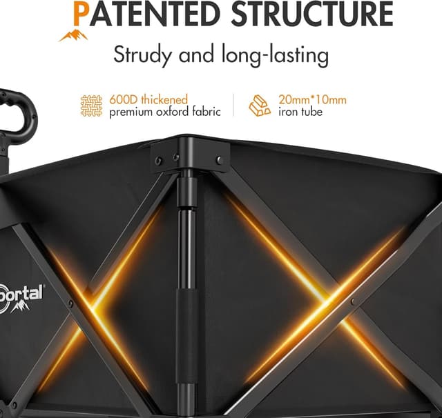 Thumbnail 6 de Portal Beach Trolley on Wheels for Sand (with Brakes) – Heavy-Duty Folding Beach Wagon