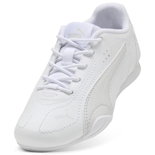 Detalle de PUMA Catch Kids zapatillas infantiles para niño, blanco con gris (35 EU) – modelo Catch AC PS