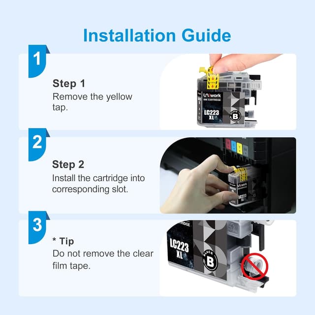 Thumbnail 4 de Uniwork LC223 XL Druckerpatronen 10er-Pack 🖨