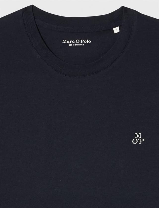 Detalle 2 de Marc O’Polo Herren T-Shirt 51556 mit Rundhalsausschnitt (1er Pack) aus Bio-Baumwolle