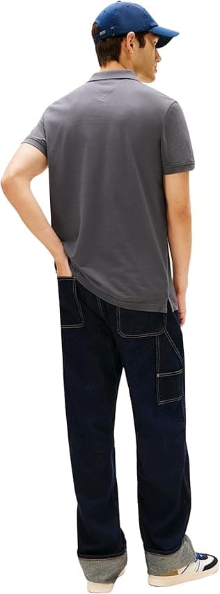 Detalle 2 de Tommy Jeans TJM Slim Placket Polo XXL, gris