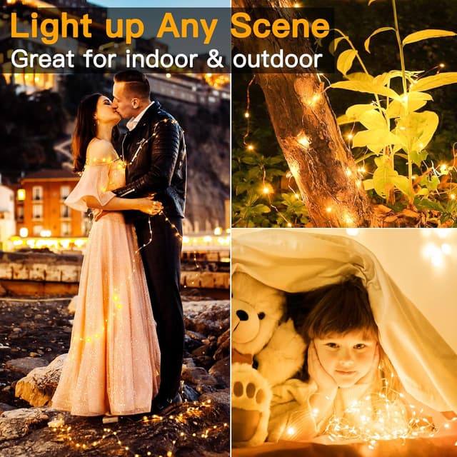 Thumbnail 5 de Ollny 2 Packs 5m 50 LED Fairy Lights Warm White