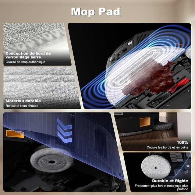 Detalle 2 de Yivy kit d’accessoires pour Roborock SAROS 10 / G30 (lot de 30) : brosses, filtres, serpillières et sacs