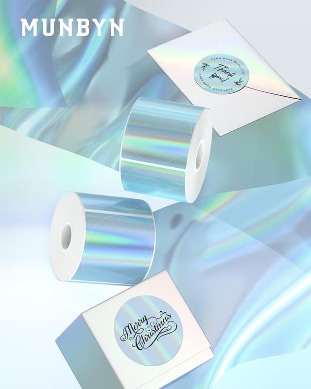 Detalle de MUNBYN 400 étiquettes thermiques laser 51 mm