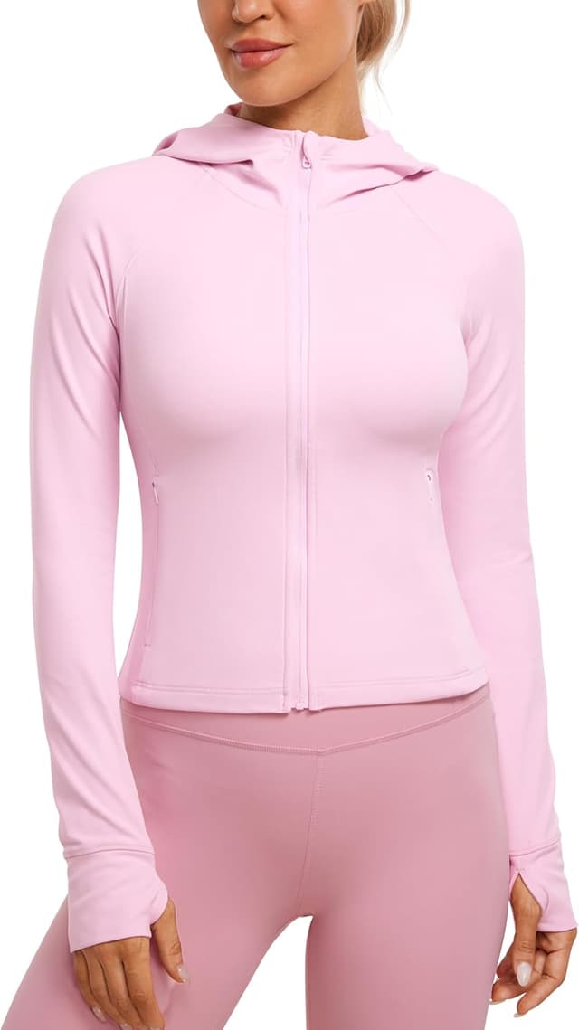 Detalle 2 de CRZ YOGA Butterluxe : veste à capuche d’entraînement zippée intégrale pour femme