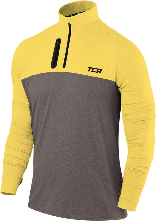 Detalle de TCA Fusion long sleeve 1/4 zip running top for men