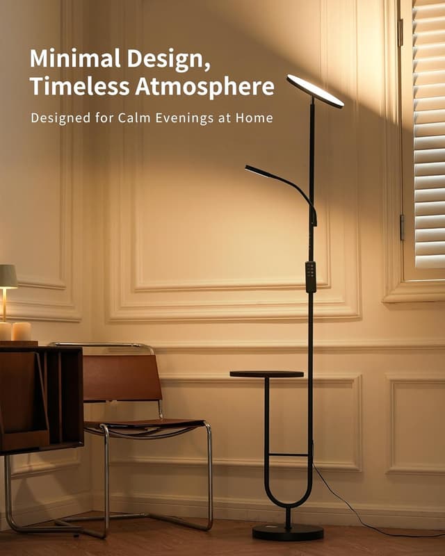 Detalle 2 de LuminexDesigns Lámpara de Pie LED con Mesa 36W