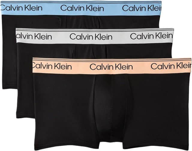 Detalle 2 de Calvin Klein Low Rise Trunk 3pk LV00NB4409, boxer a vita bassa da uomo (confezione da 3)