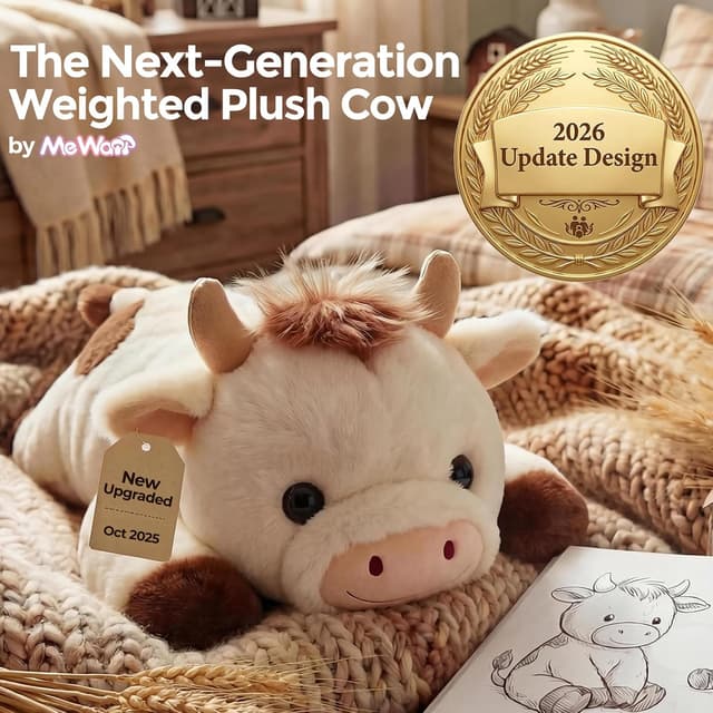 Thumbnail 1 de Mewaii 23-Inch Weighted Cow Plush