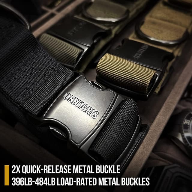 Detalle 2 de OneTigris Large Tactical Dog Harness (No Pulling Adjustable) with Handle, MOLLE & Patch Panels