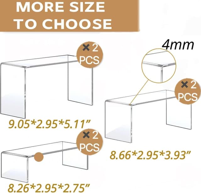 Detalle 2 de Deefongo Acryl Display Risers 6 Stück